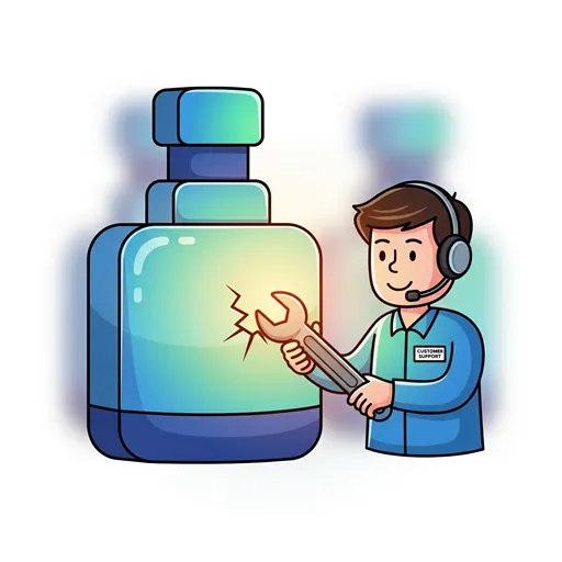 カスタマーサポートの役割と概念図。問題発生後に対応する様子を表現したイラスト