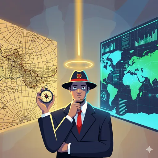 正しい言葉の選び方によって、歴史の転換点を語り、信頼性を表現するリーダーのイラスト