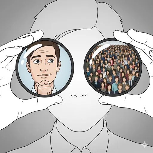 顧客と消費者の要点をまとめたイラスト