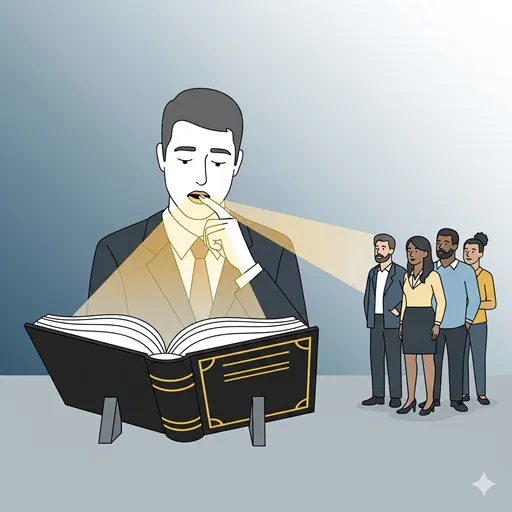 正しい言葉の選び方によって、思考の正確性を高める様子を表すイラスト