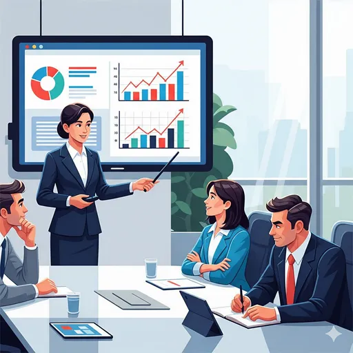 「進捗」報告を通じて、チームのコミュニケーションを円滑にする様子を表すイラスト