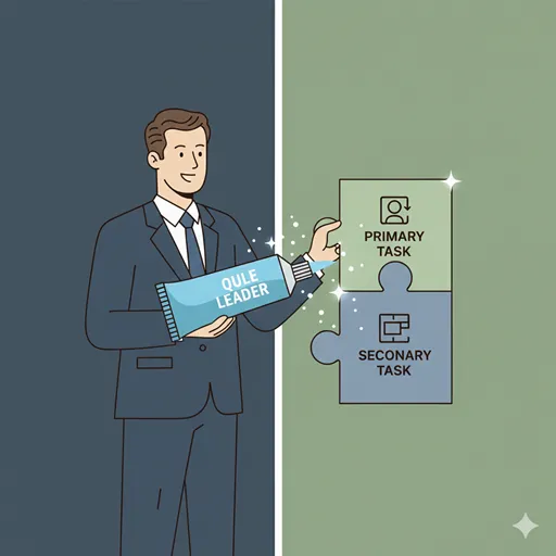 正しい言葉の選び方によって、指示に論理的な厳密さと実行力を持たせるリーダーのイラスト