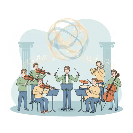 意見が異なっても、互いの立場を尊重し、心理的な安定を保つ様子を表すイラスト