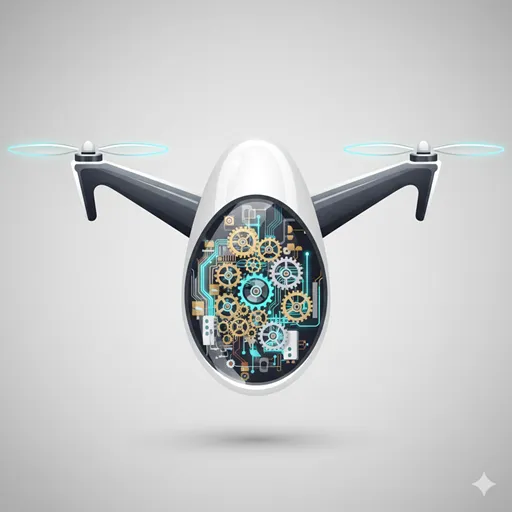 「精密」な機能性と「精緻」な美しさが融合し、完成度の高さを生み出す様子を表すイラスト