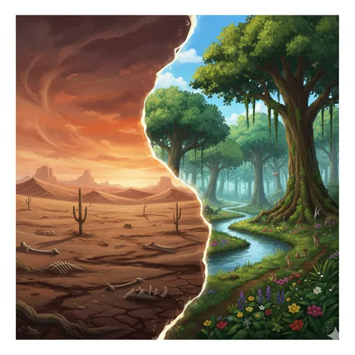 際立った違い(コントラスト)を強調することで、メッセージのインパクトを高める様子を表すイラスト