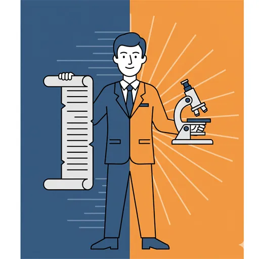 正しい言葉の選び方によって、時間の継続性という計画の全体構造と、動作の厳密性という実行の細部を使いこなすリーダーのイラスト