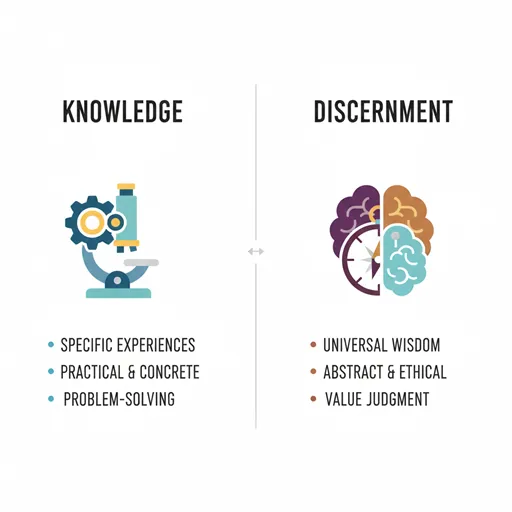 「知見」と「見識」の違いを「知識の獲得源」「適用範囲」などで比較したインフォグラフィック