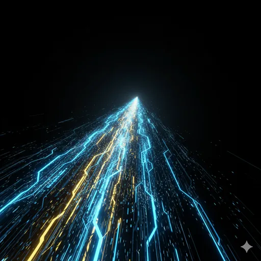 初速が非常に速いジェットコースターのスタートや、勢いよく流れ落ちる滝のイメージ。