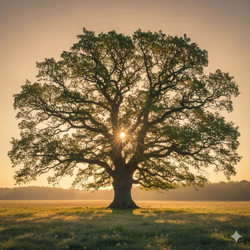 太い幹がしっかりと上へ伸び(拡大)、そこから新しい枝葉が複雑に分かれ出て(拡張)、大樹へと成長していく姿。