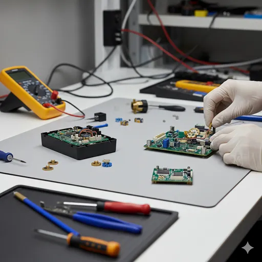 分解された機械や精密機器を、正しい設計図に基づいて一つずつ組み立て直し、正常な形に戻していくプロセス。