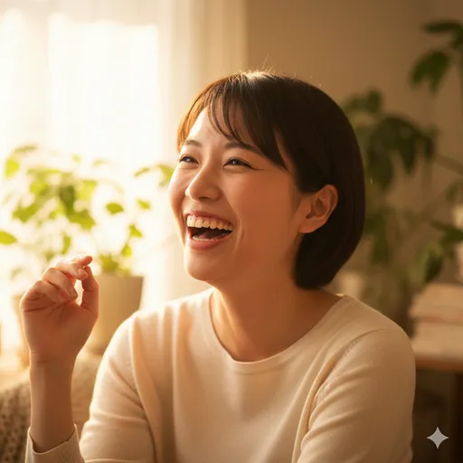 少しドジをした後に照れ笑いをする様子や、無防備で親しみやすい笑顔。