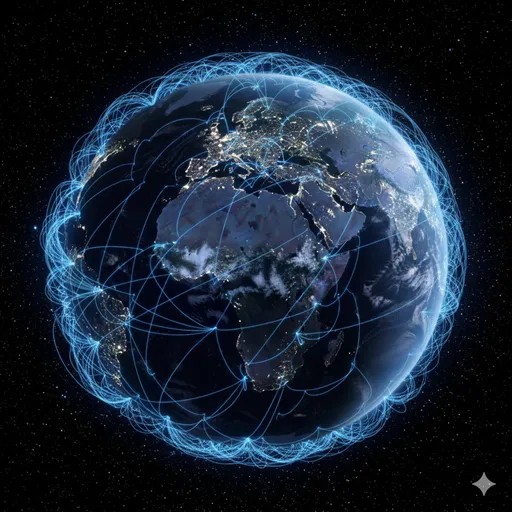 地球全体を網の目のように繋ぐ光のネットワーク。