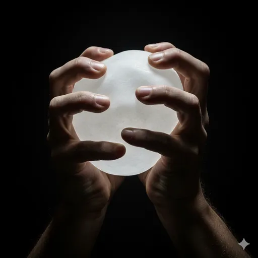 消えゆく砂の城や、壊れやすいものを、必死に両手で握りしめて離さない様子。