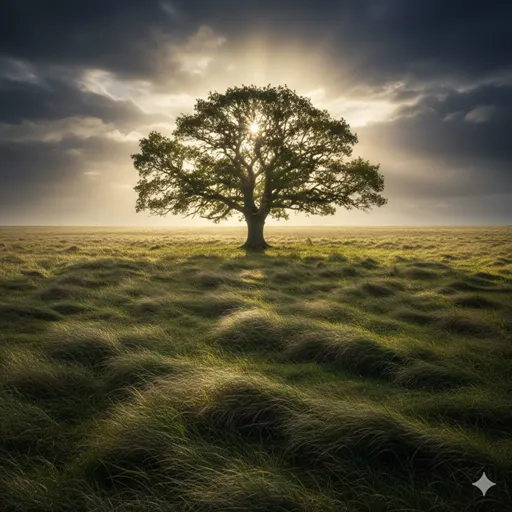 吹き荒れる風の中でも折れることなく、天に向かって真っ直ぐに伸びる一本の大樹。