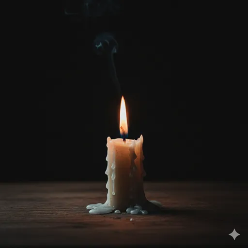 電池の残量表示が赤くなっている様子や、炎が小さく弱まっていくイメージ。