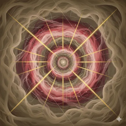 脳のシルエット、ハート、輝く光の粒、セピア色の写真が重なり合い、思考の多層性を表現したメインビジュアル。