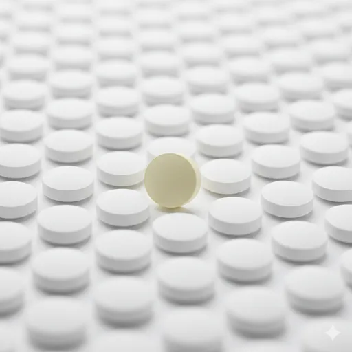 完璧に整列した白いボルトの中で、一つだけ斜めに刺さっている赤いボルトに焦点が当たっている様子。