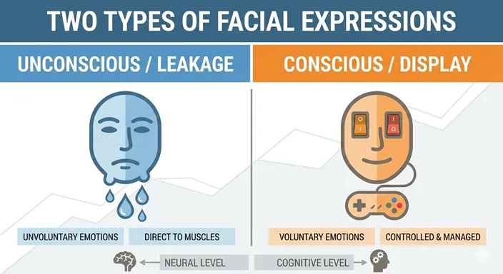 UNCONSCIOUS (Natural/Leak) と CONSCIOUS (Intentional/Control) の違いを英語で示した図解。