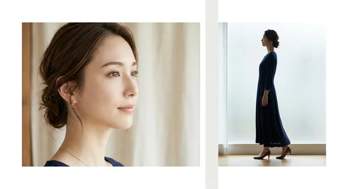 眉目秀麗と容姿端麗の違いを、顔と全体の美しさの整理として表したまとめ用イメージ