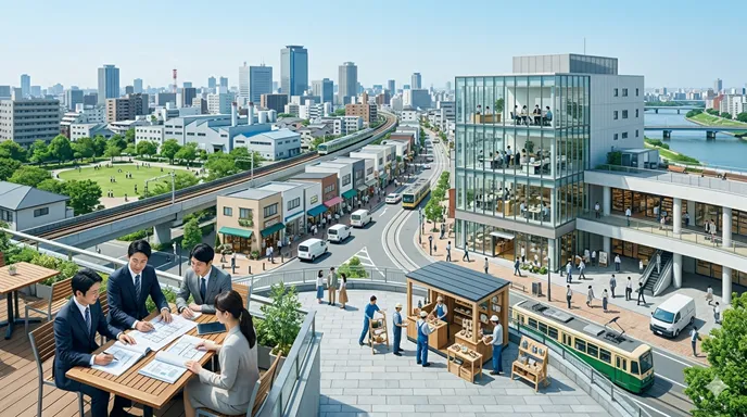 事業を立ち上げ育てていく興業の意味が伝わるビジネス活動のイメージ