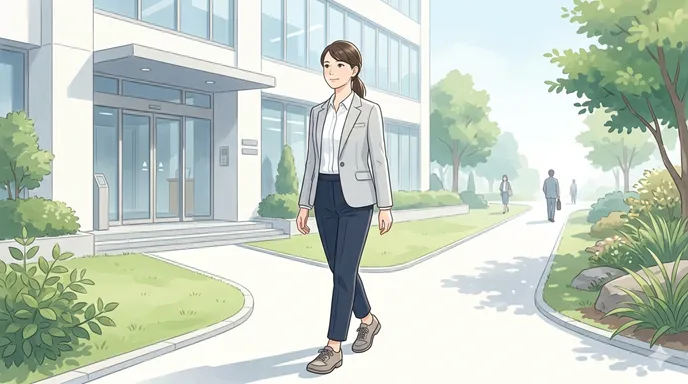 退職と離職の違いをイメージした、会社を離れる人物と次の進路を示す分岐のビジュアル