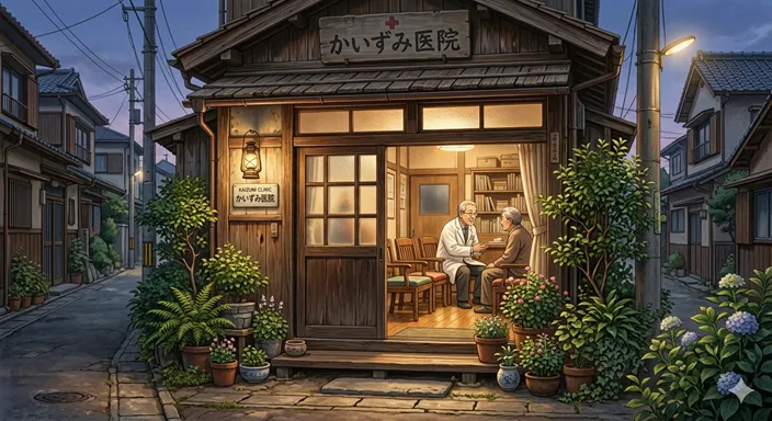 昔ながらの落ち着いた医院の外観と、長年地域に親しまれてきた雰囲気を感じさせる医療機関。